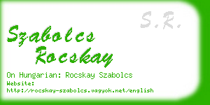 szabolcs rocskay business card
